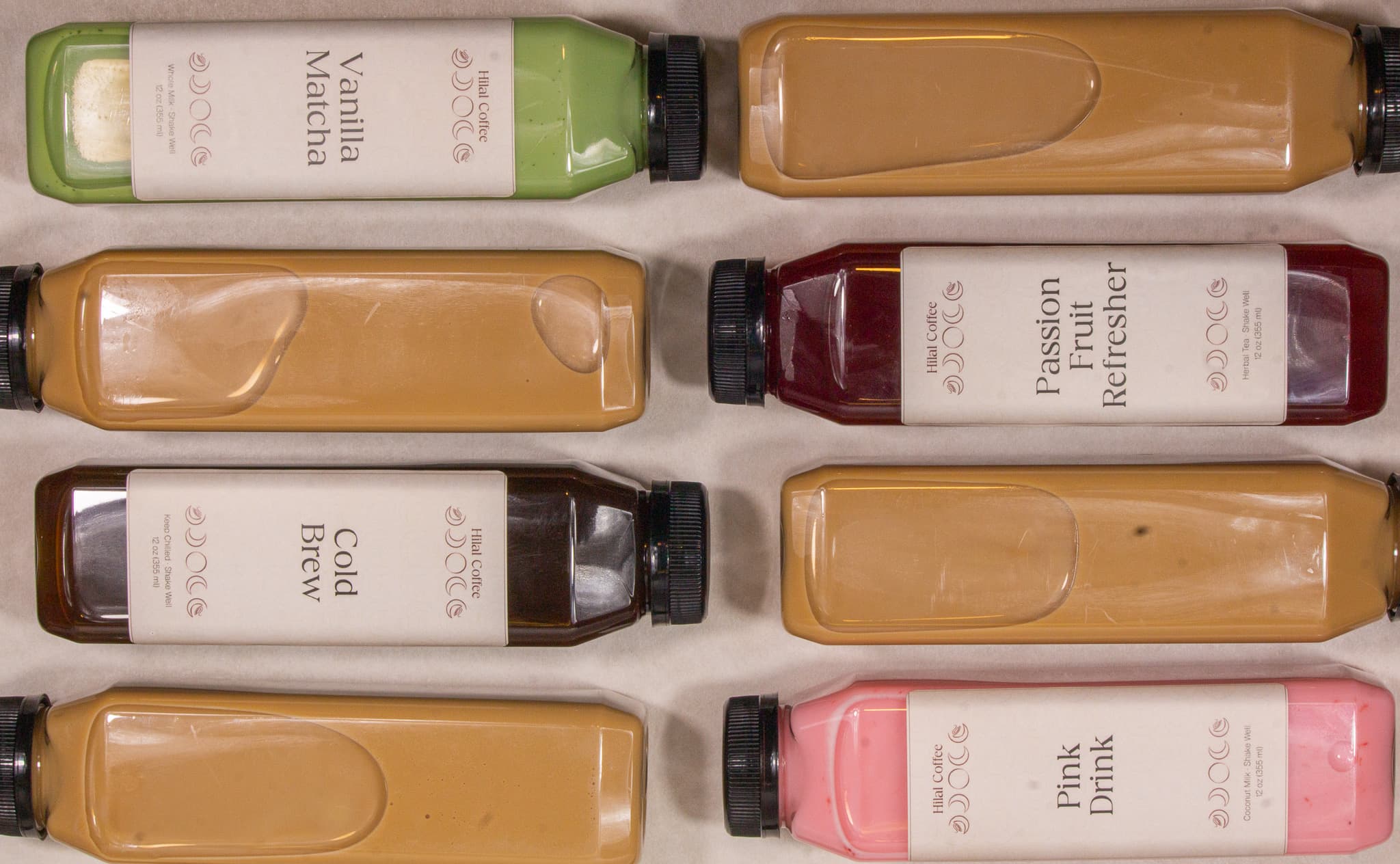 Bottled specialty coffee drinks from Hilal Coffee